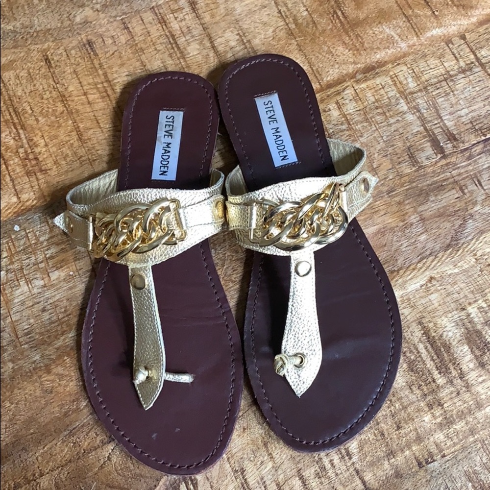 Steve Madden Gold Sandals